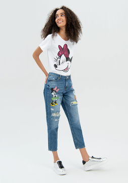 Jeans boyfriend in denim con lavaggio medio-FRACOMINA