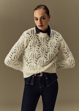 PIOMBO Pullover con lavorazione pointelle