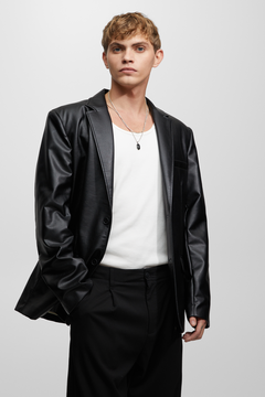 BLAZER EFFETTO PELLE