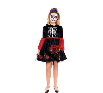 Costume da Principessa Teschio Catrina per bambina