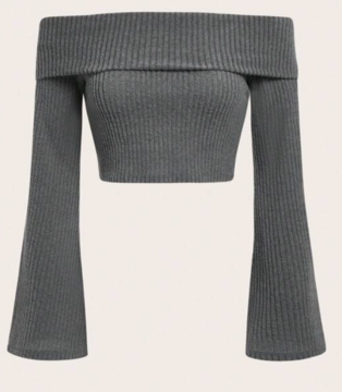 SHEIN EZwear Maglietta corta con spalle scoperte ...